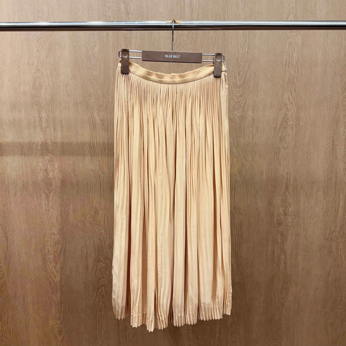 발렌티노 가라바니 플리츠 롱 스커트 터치 주름 디테일 핑크베이지 상품이미지2