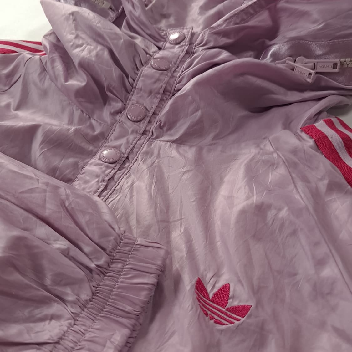 CK352 FREE 아디다스 00s 라벤더퍼플 후디 크롭 바람막이 자켓 상품이미지5