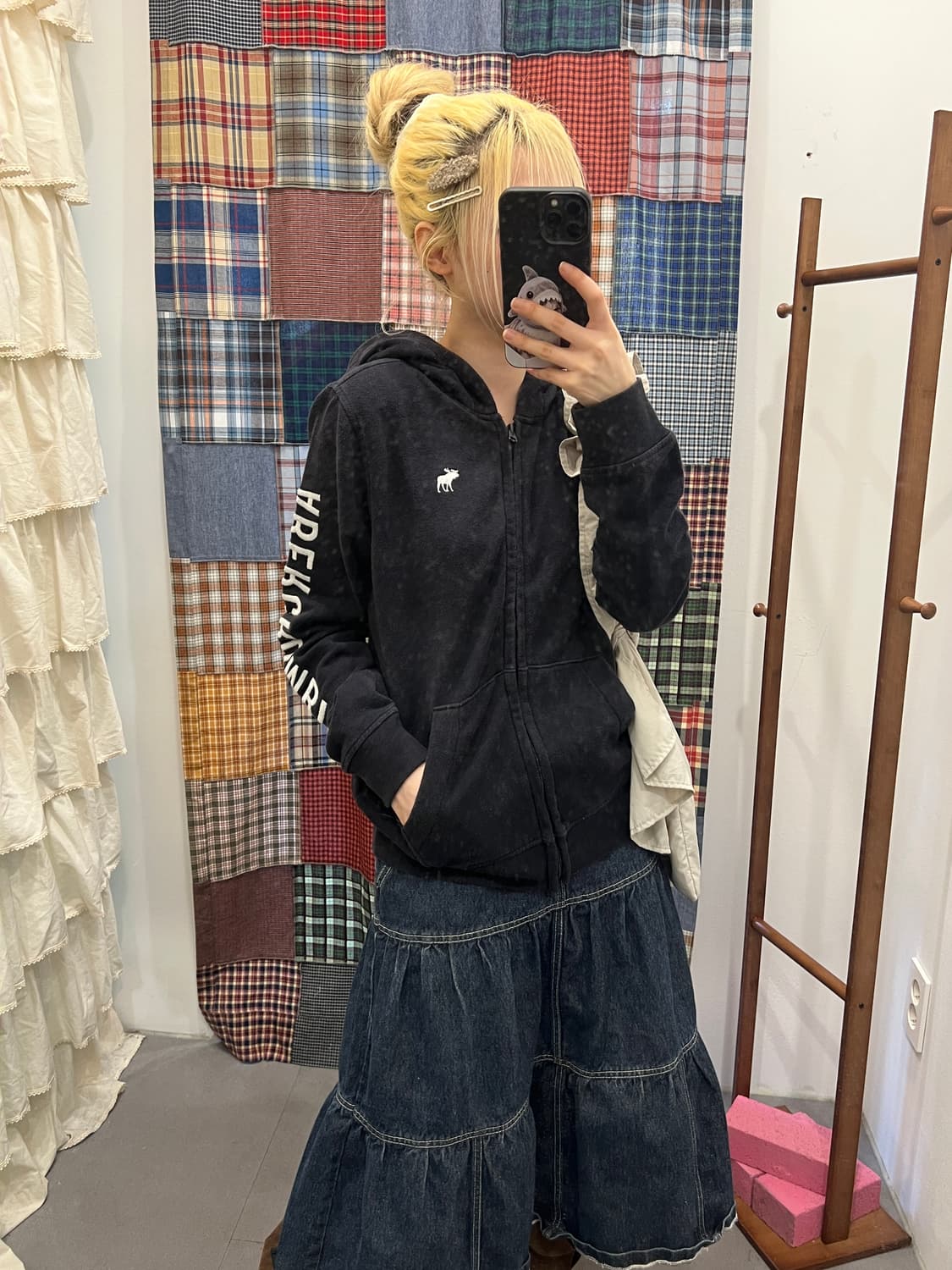 아베크롬비 키즈 블랙 후드집업  상품이미지2