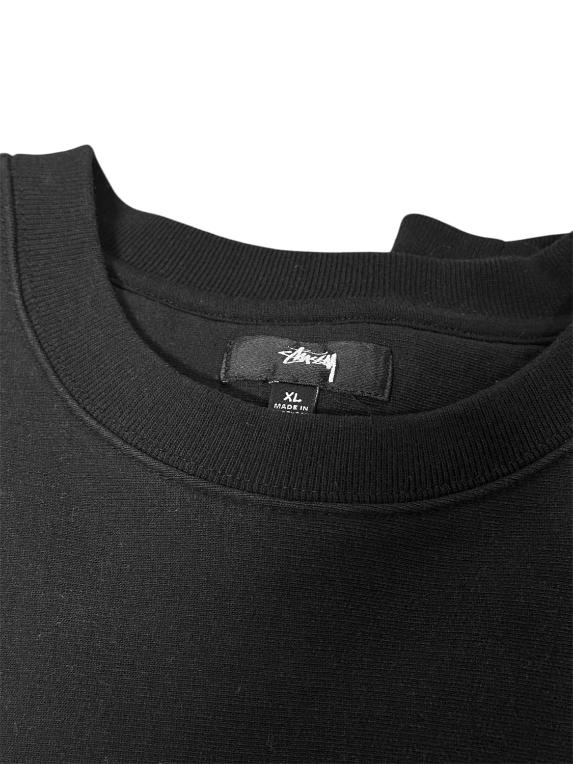 스투시 스탁 로고 크루넥 워시드 블랙 상품이미지5