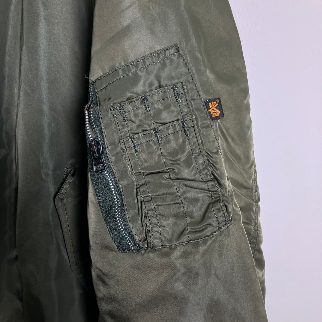알파인더스트리 카키 ma-1 항공 점퍼 2XL 상품이미지6