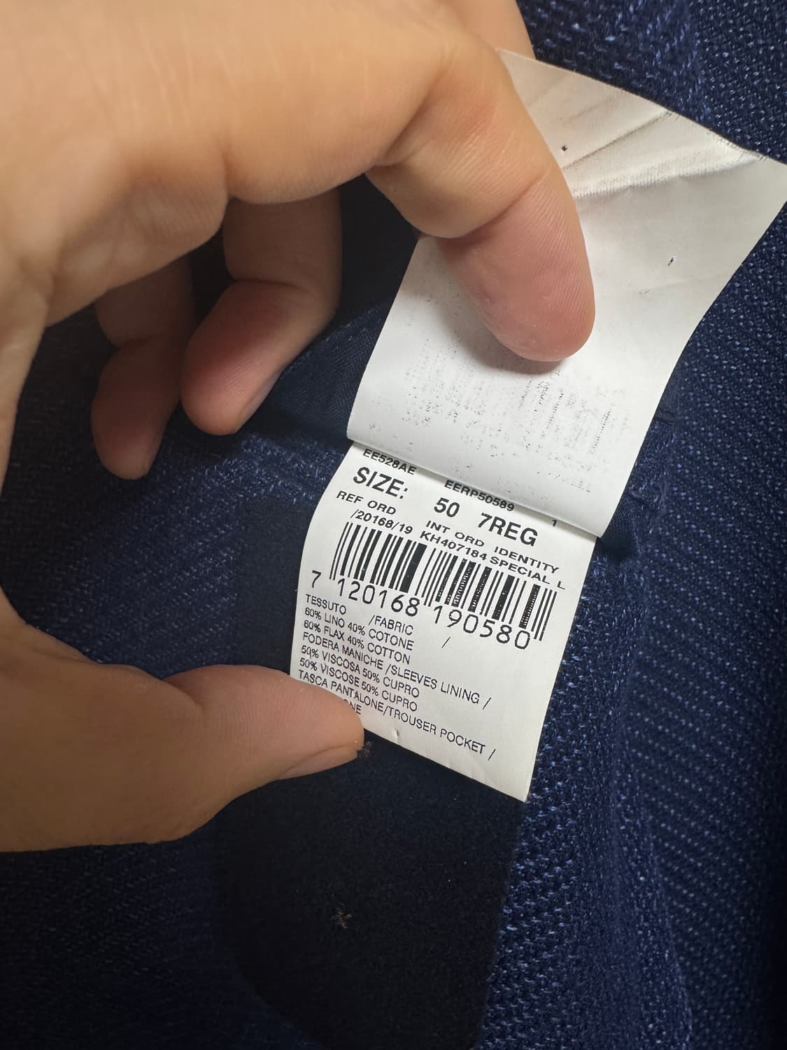 라르디니 린넨 네이비 자켓 블레이저 3 roll 2 50사이즈 상품이미지7