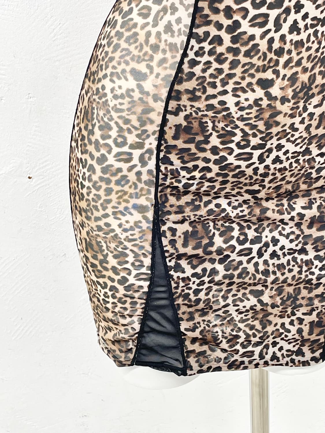 갸루 호피 코르셋 원피스 상품이미지3