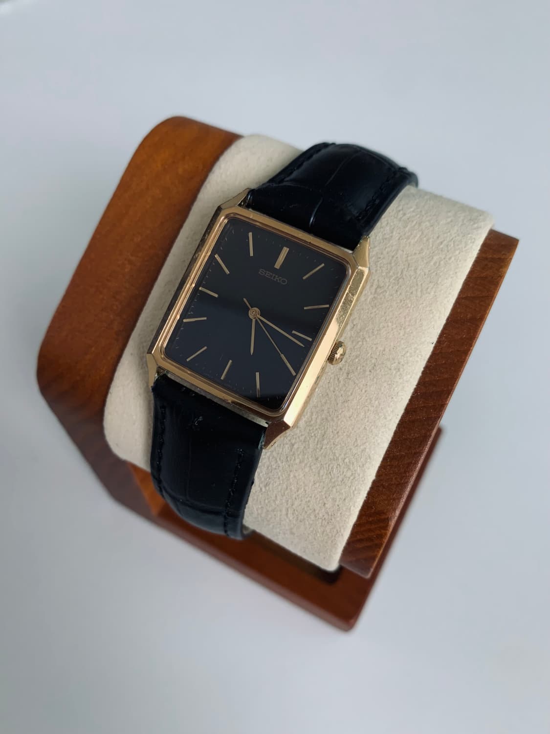 세이코 Seiko 스퀘어 쿼츠 블랙 상품이미지1