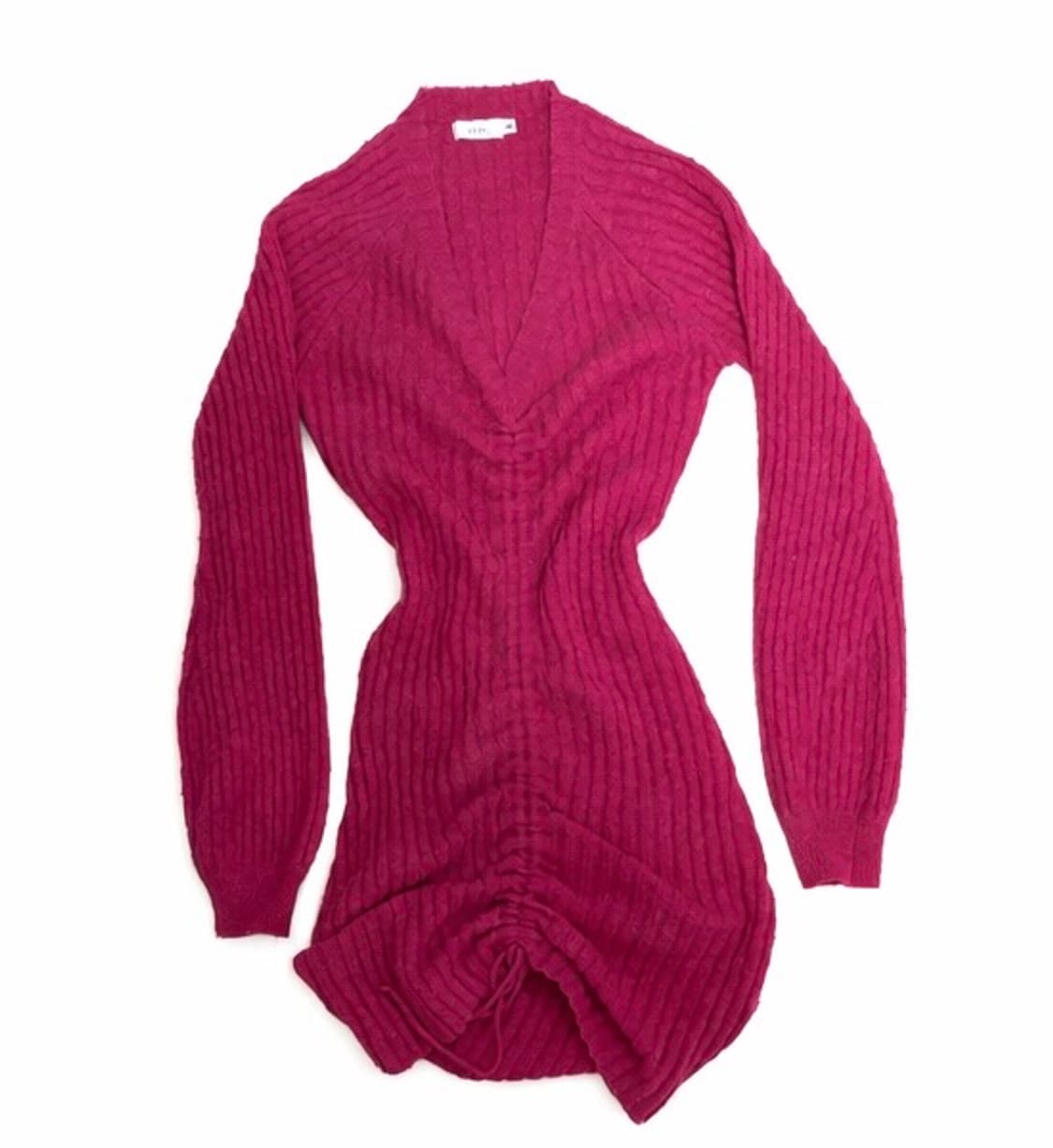 핫핑크 니트 원피스 갸루 펑크 상품이미지1