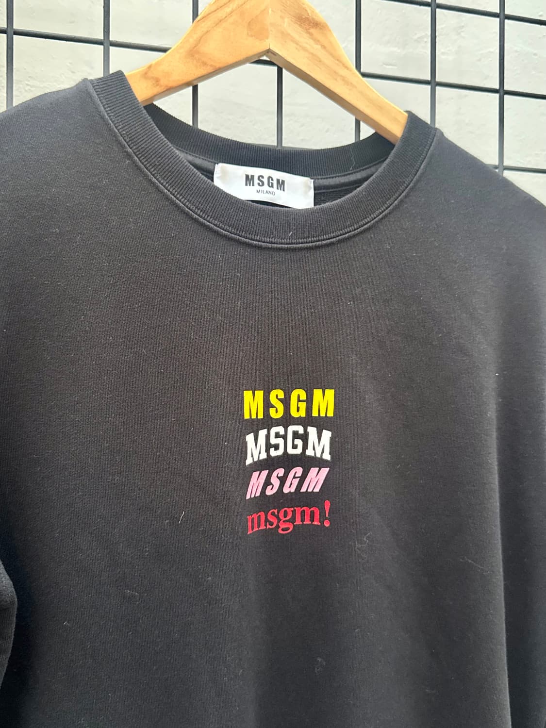 MSGM 로고 맨투맨 (black) 상품이미지2