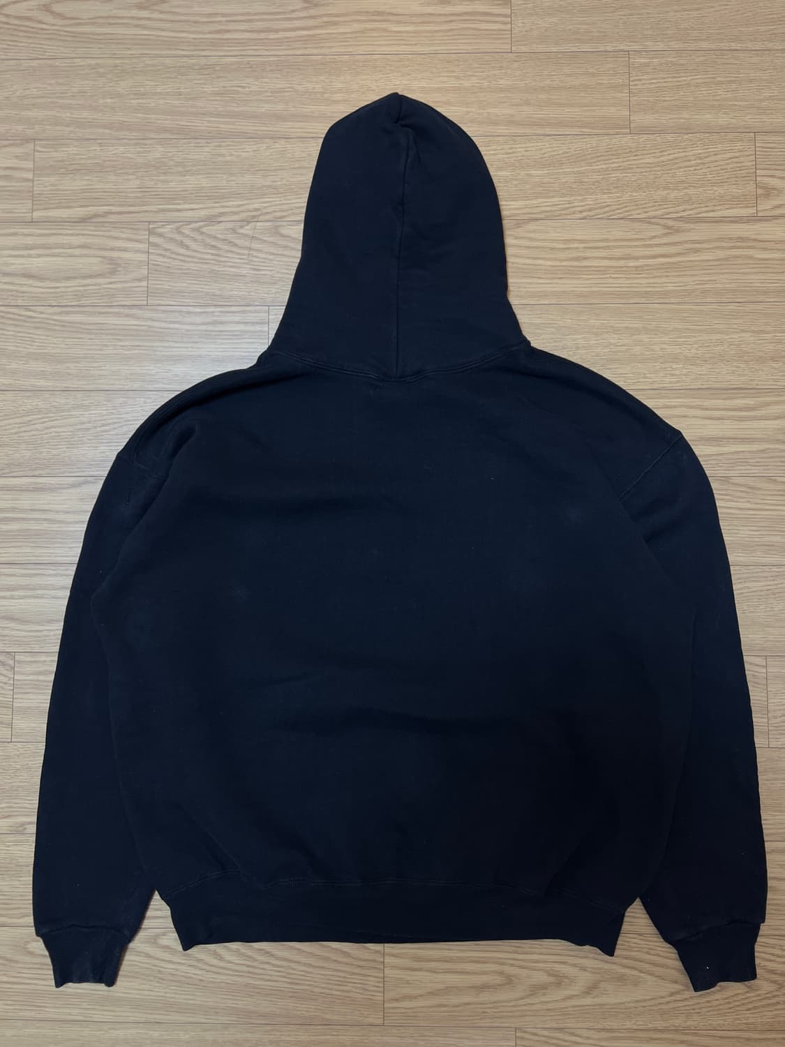 90s USA 러셀 빈티지 후드 블랙 XL 상품이미지5