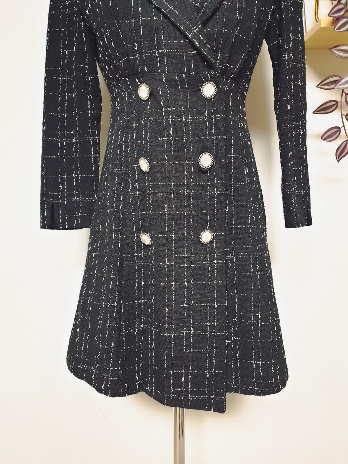 트위드원피스 미니 66 블랙 M 상품이미지3