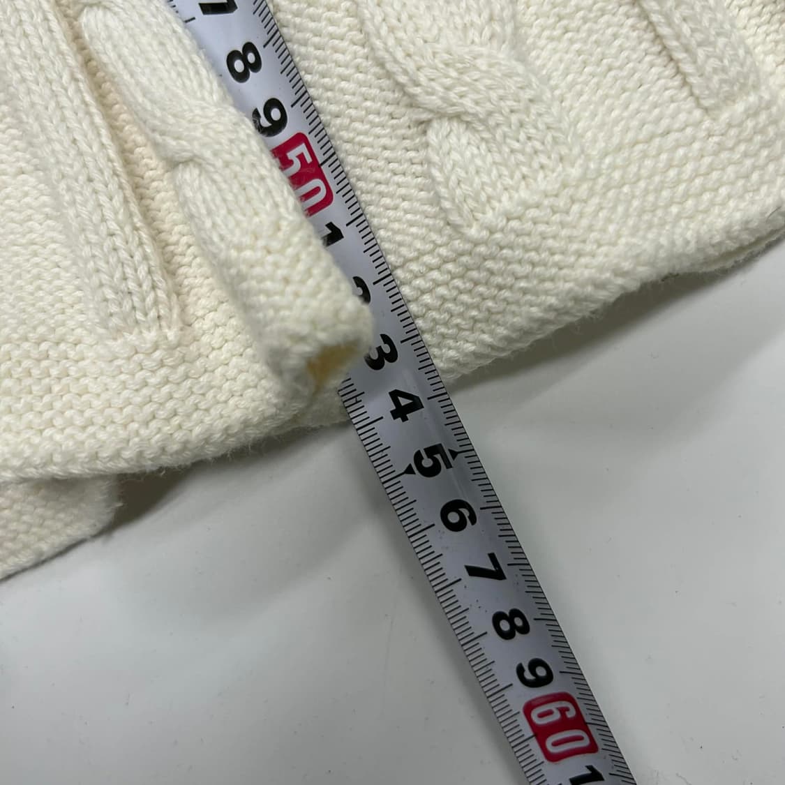 폴로 랄프로렌 화이트 케이블 프릴 핀터깔 니트 가디건(XL) 상품이미지6