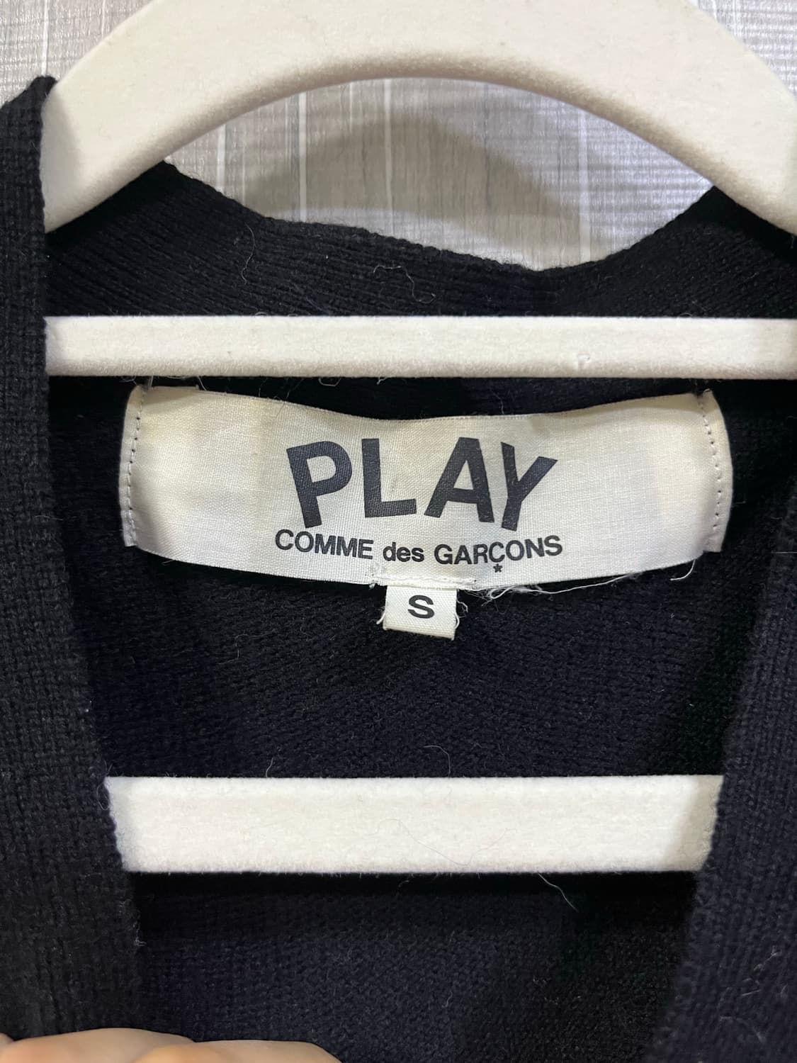 꼼데가르송 하트 블랙 가디건 상품이미지3