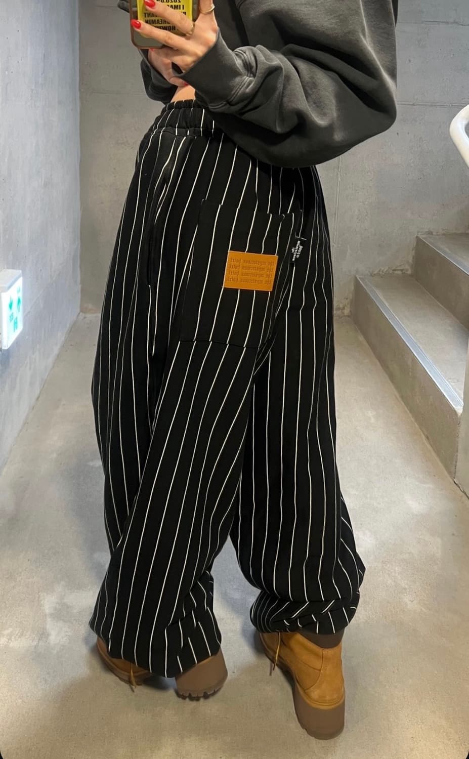 더미스테리어스호텔 스트라이프 스웻 팬츠 상품이미지6