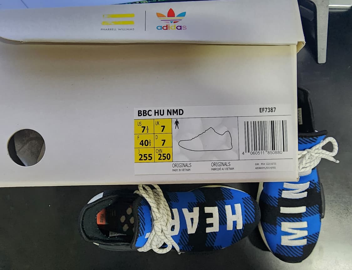 [255] 퍼렐 X BBC X 아디다스 NMD 휴먼레이스 상품이미지2