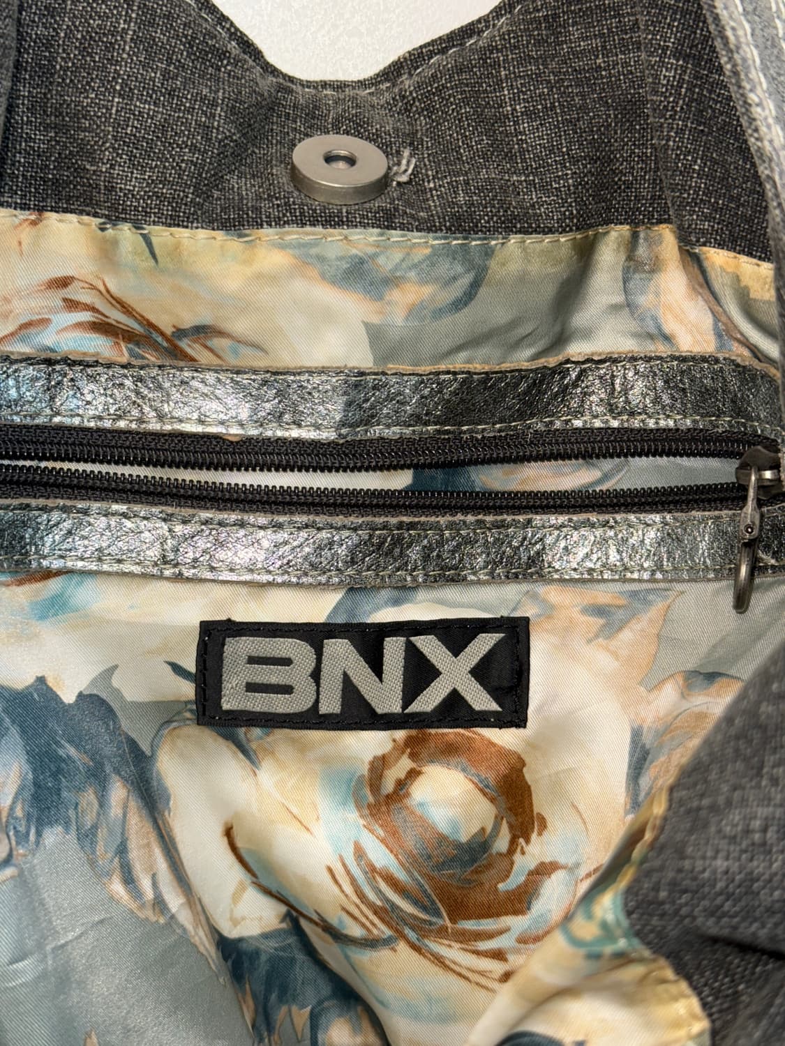 BNX black metal silver oriental tote bag 상품이미지6