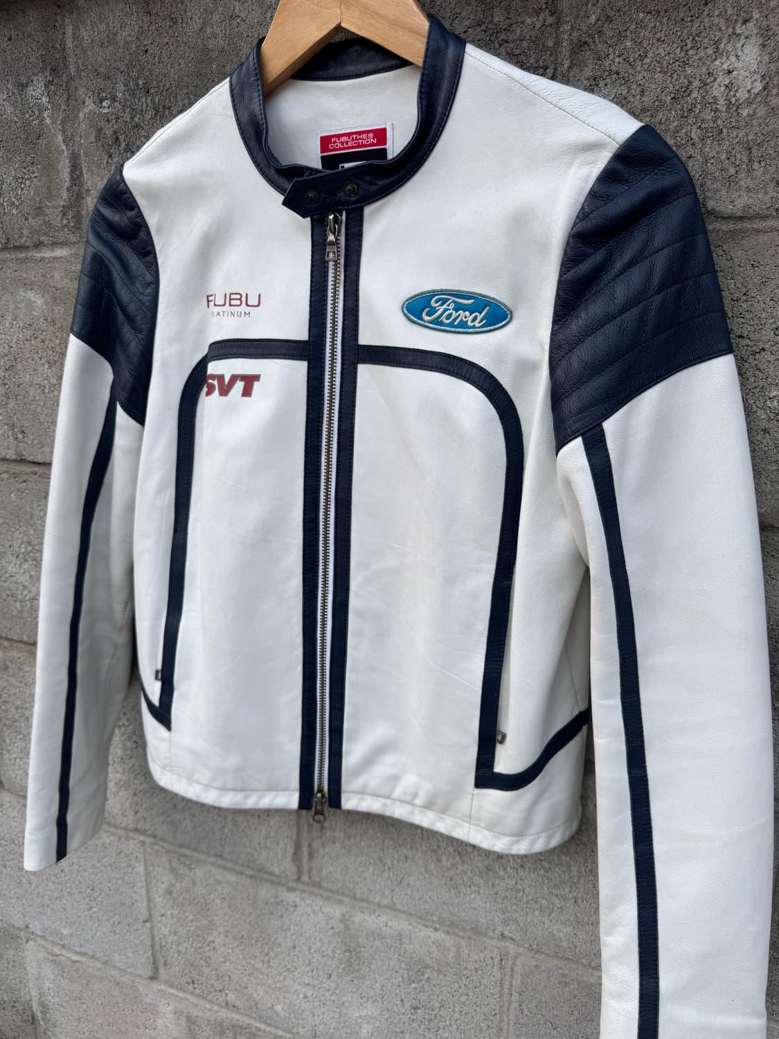빈티지 FUBU X Ford 후부 플래티넘 램스킨 레이싱 자켓 S여성용 상품이미지2