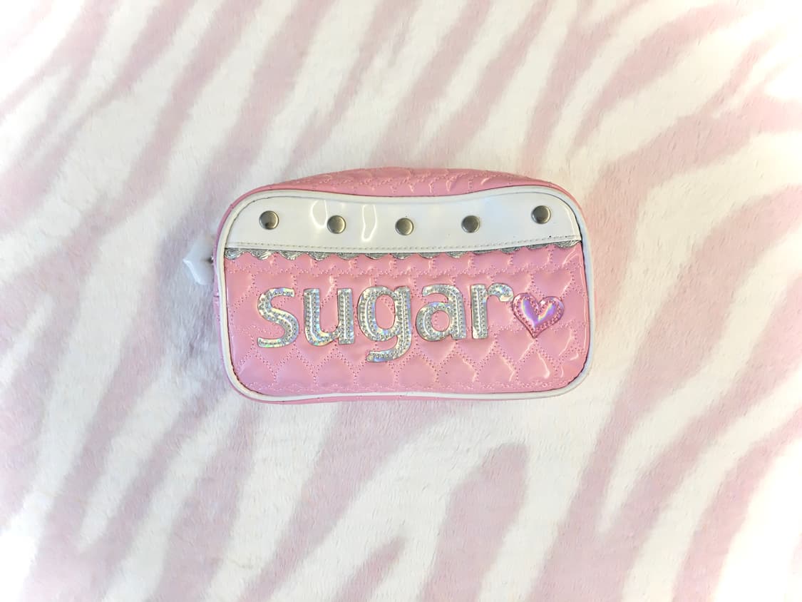 Sugar 하트퀼팅 흰핑 갸루 파우치 필통 헤이세이 상품이미지3