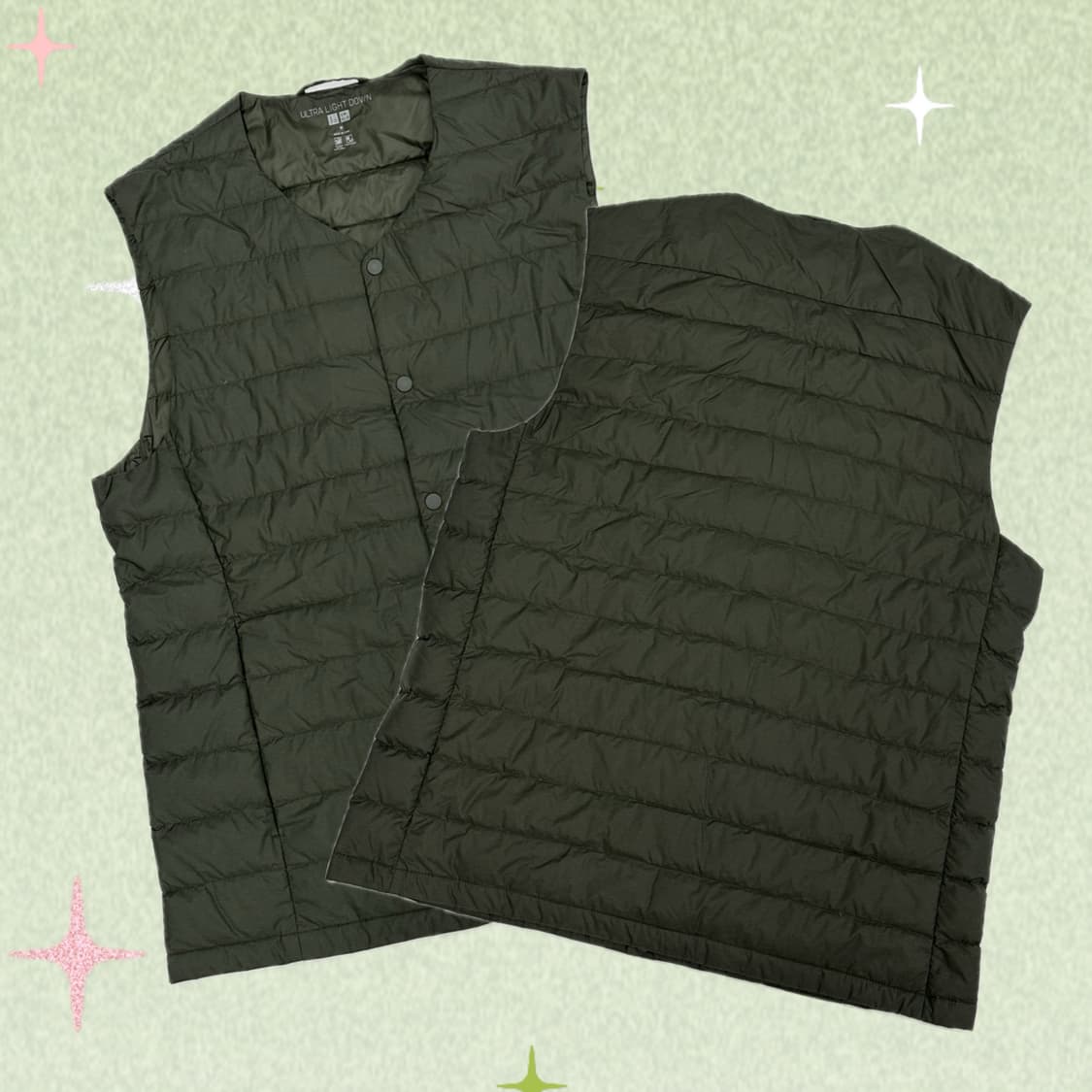 유니클로 울트라 초경량 말차 시티보이 데일리  다운 조끼패딩 상품이미지1