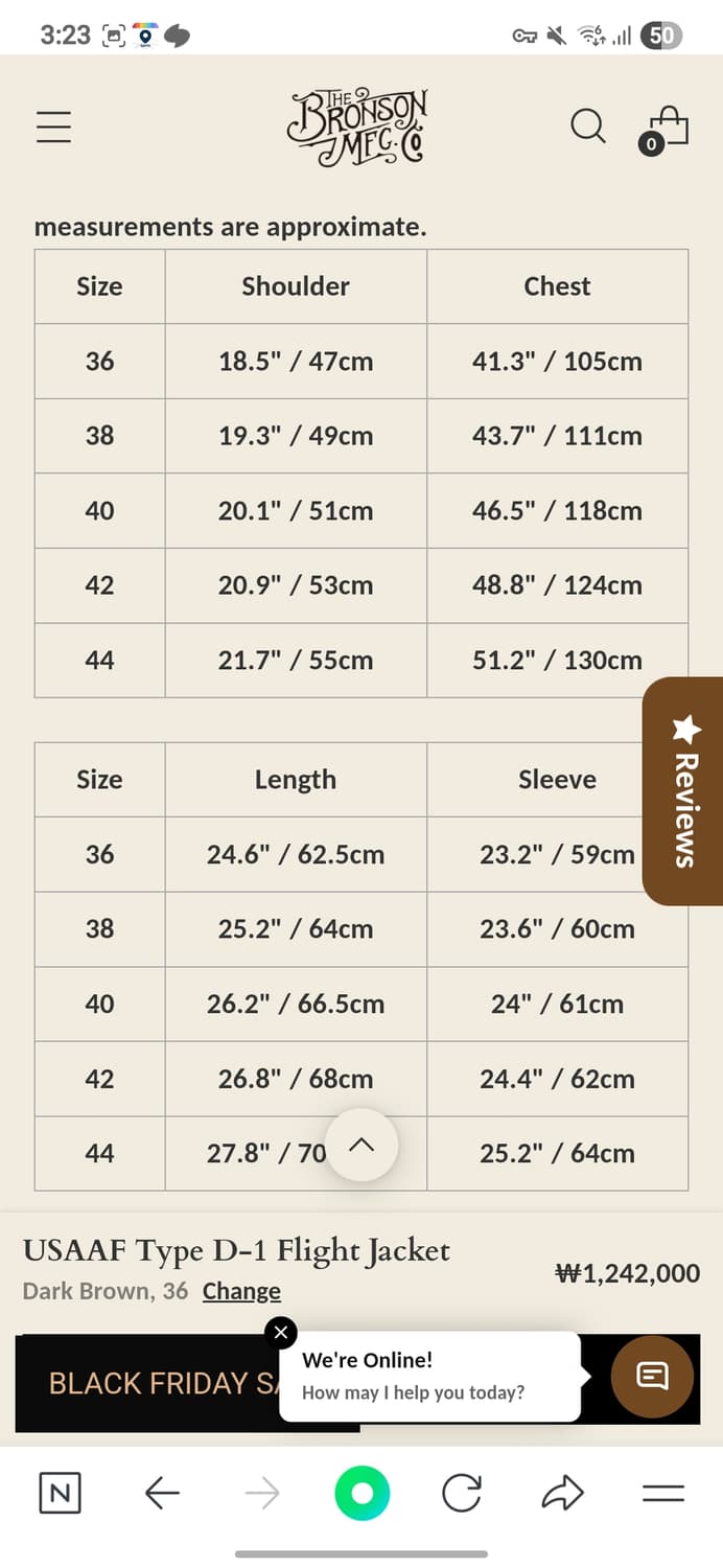브론슨 D-1 무스탕 새제품 42 XL 상품이미지3
