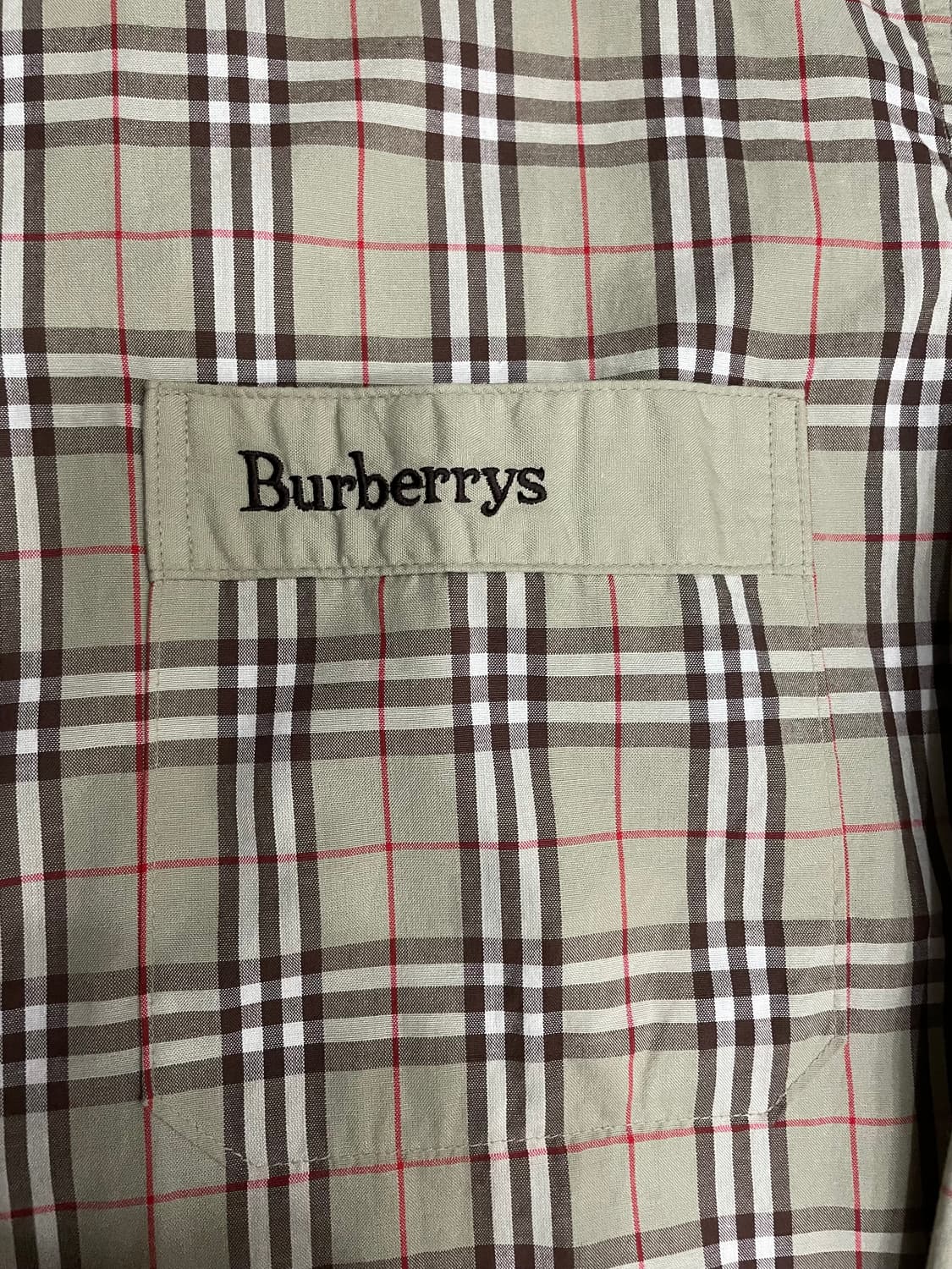 버버리 일본판 노바체크 파자마 셔츠 연카키 상품이미지4