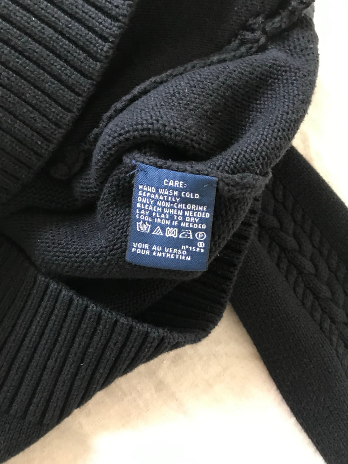 폴로 랄프로렌 포니 로고 블랙 니트집업 상품이미지8