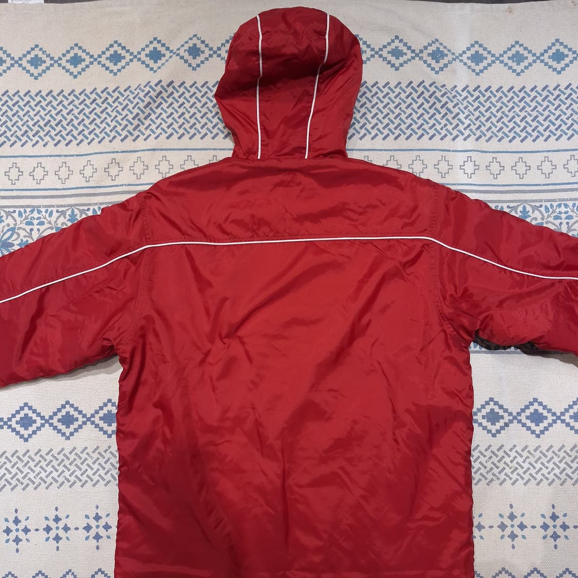 나이키 배스킷볼 00s 레드 블랙 화이트 라이닝 올드스쿨 벤치자켓 돕바 상품이미지9