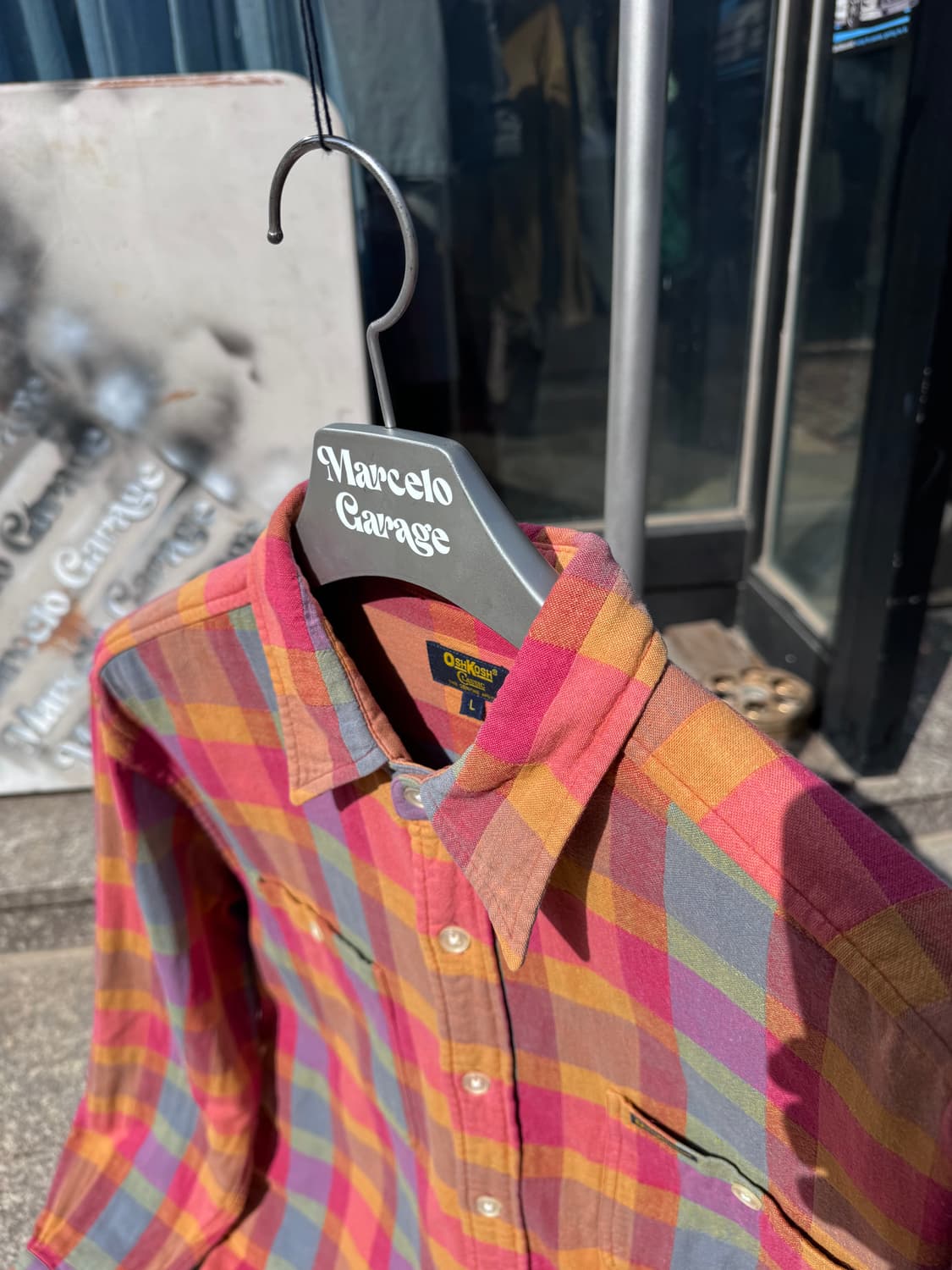 빈티지 oshkosh 체크 플란넬 셔츠 L (608) 상품이미지2