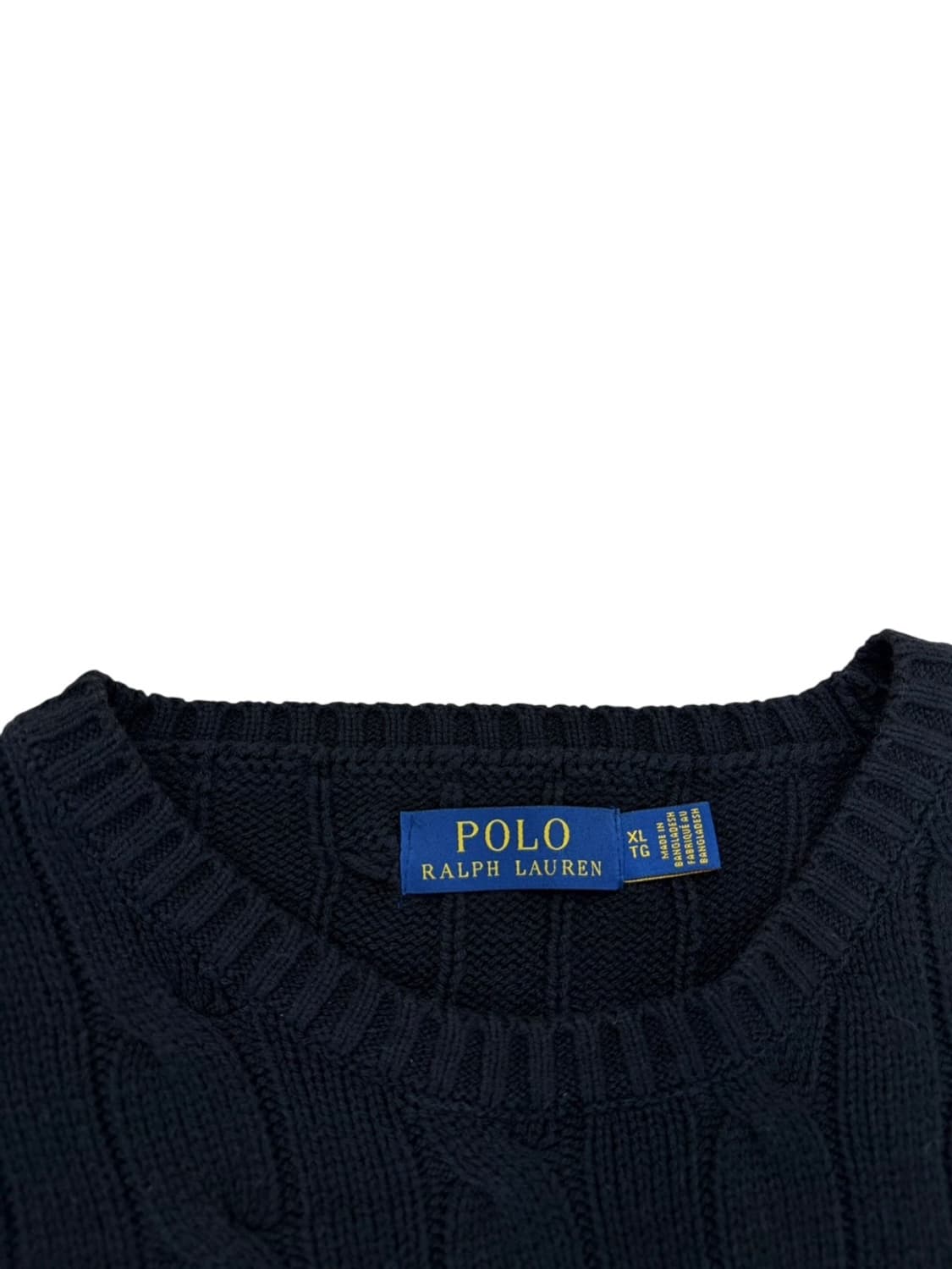 폴로 꽈배기니트 블랙 (XL) 상품이미지3