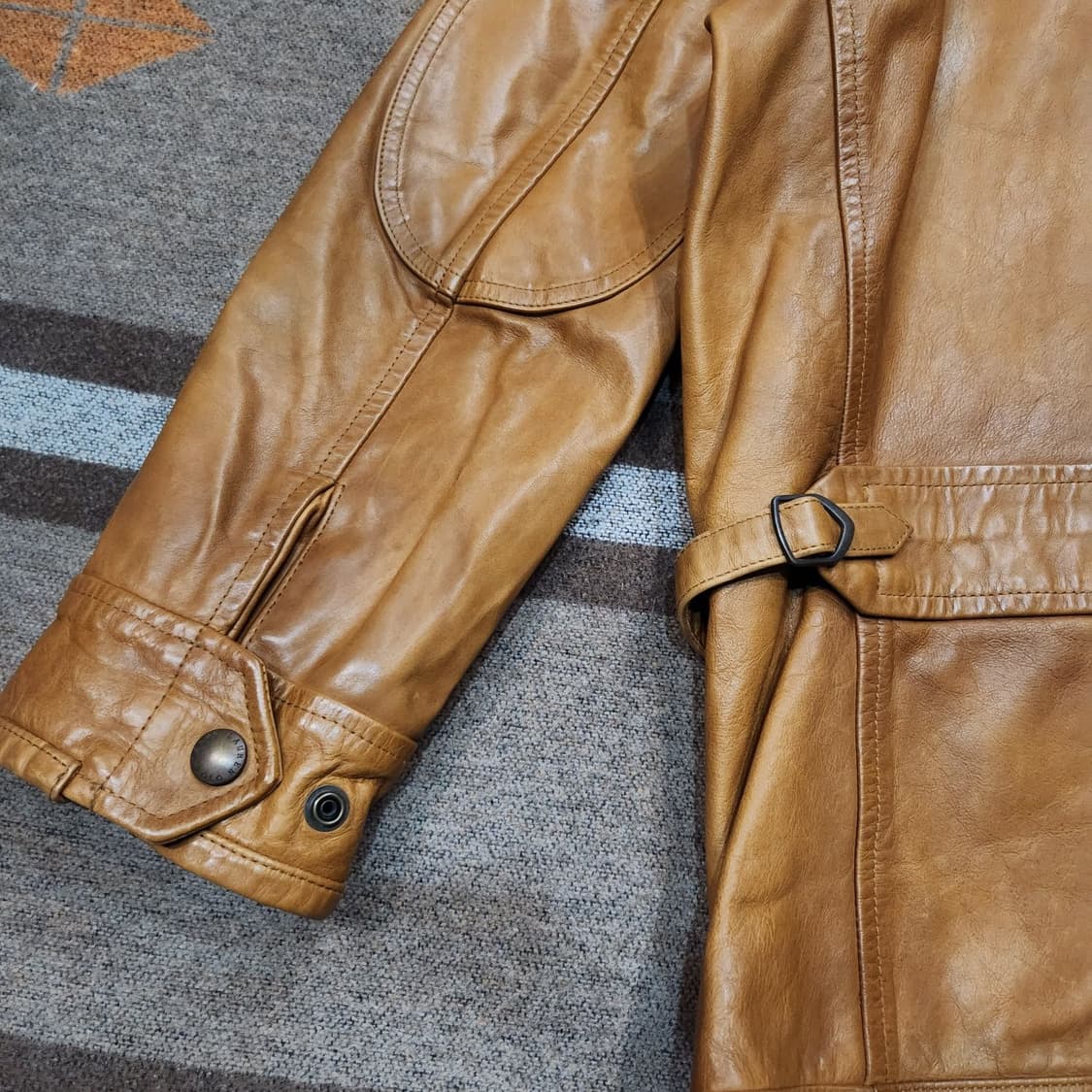 폴로랄프로렌 오일레더 모터싸이클 소가죽 자켓 L 상품이미지9