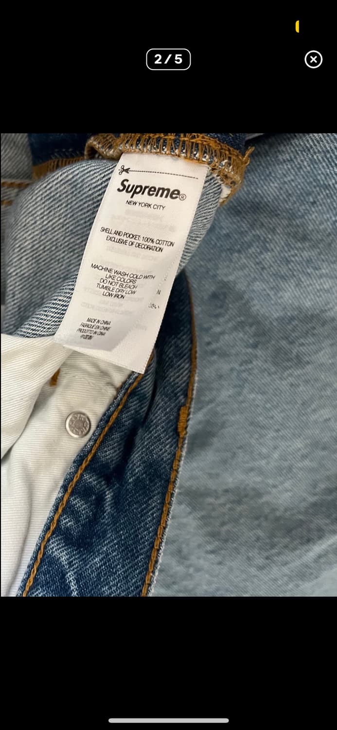 슈프림 배기 진 워시드 인디고 상품이미지3