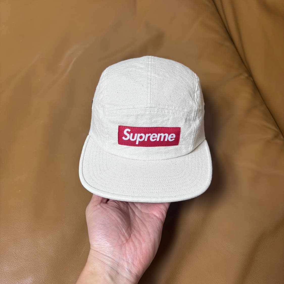 Supreme 슈프림 캠프캡 모자 Washed Canvas Natural 상품이미지2
