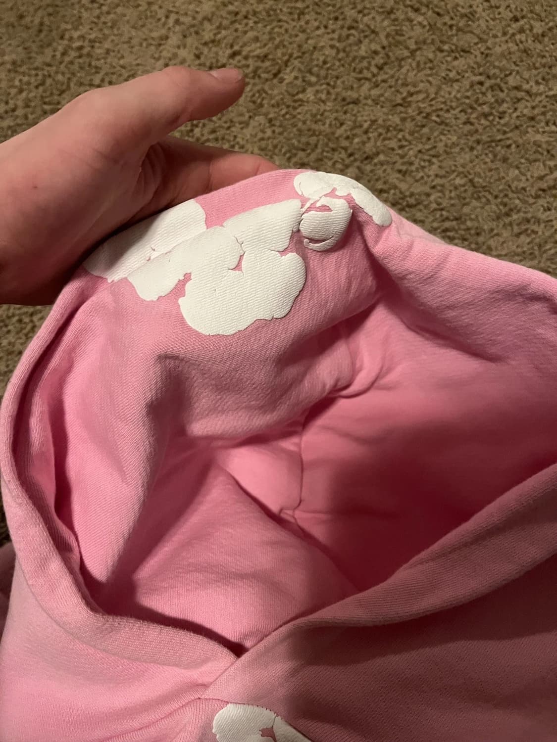 데님 티어스 더 코튼 리쓰 후드티 핑크 상품이미지4