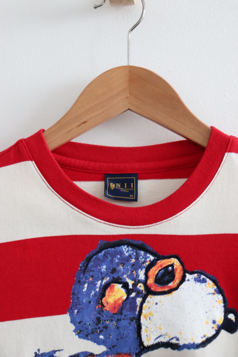  NII Snoopy stripe t shirt (착용컷) 상품이미지3