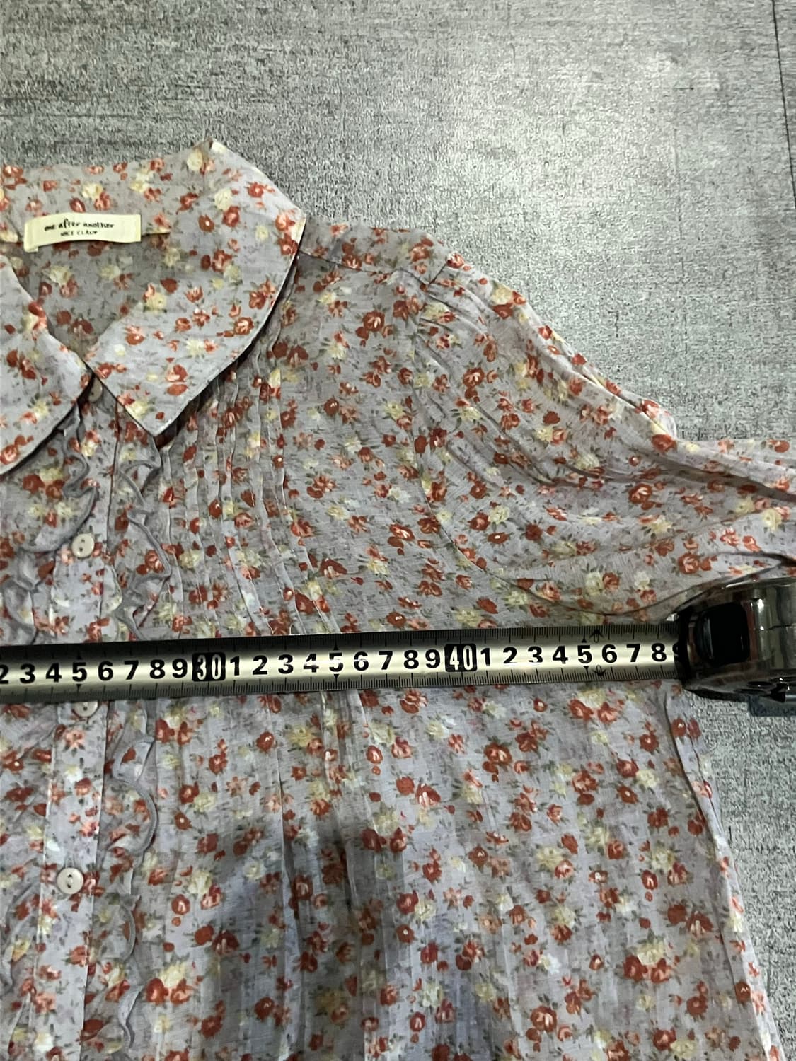 일본빈티지 Claup 하구미모리걸 달천깔페어리 플라워러플 블라우스 상품이미지2