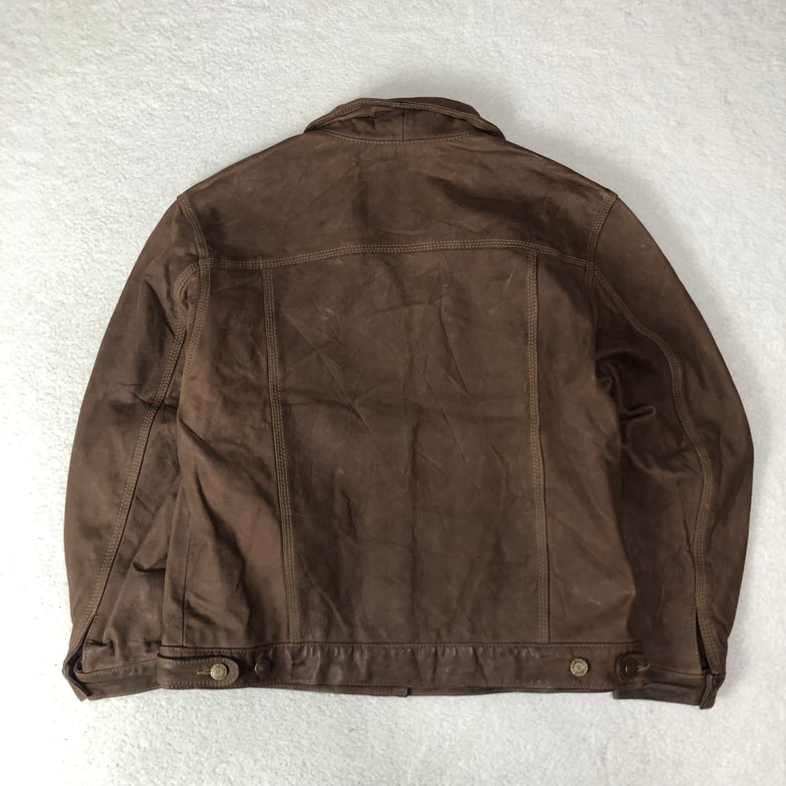 C.un Monde 프렌치 고트스킨 레더 트러커 자켓  상품이미지2