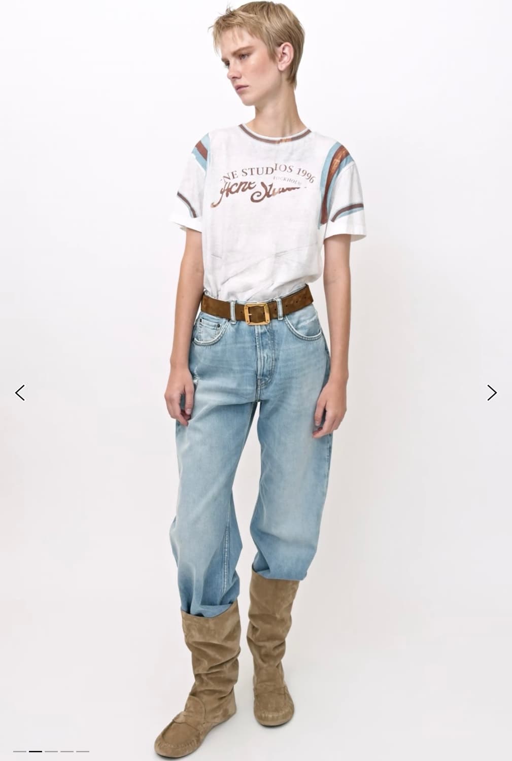 [S,M]아크네스튜디오 26ss 그래픽 티셔츠/화이트 상품이미지3