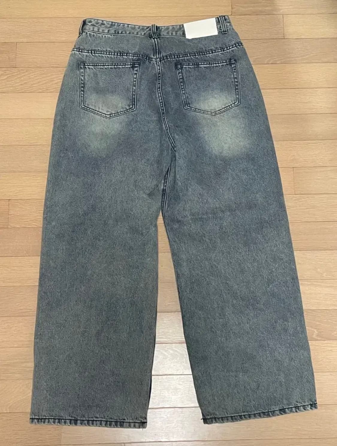 데케트 Tin Washed Wide Jeans (러스트그린) 32 상품이미지3