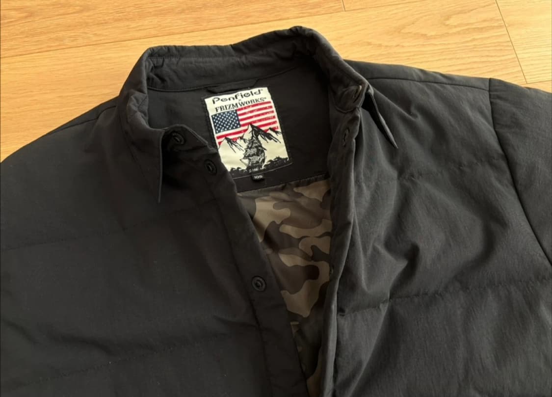 펜필드x프리즘웍스 콜라보 카모플라쥬 덕다운 셔츠 패딩 105 상품이미지2