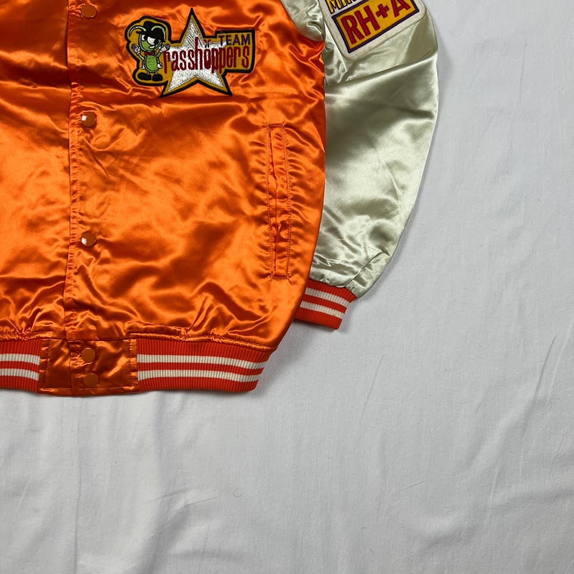 90’s 미즈노 mizuno rasshoppers 팀 사틴자켓  상품이미지3