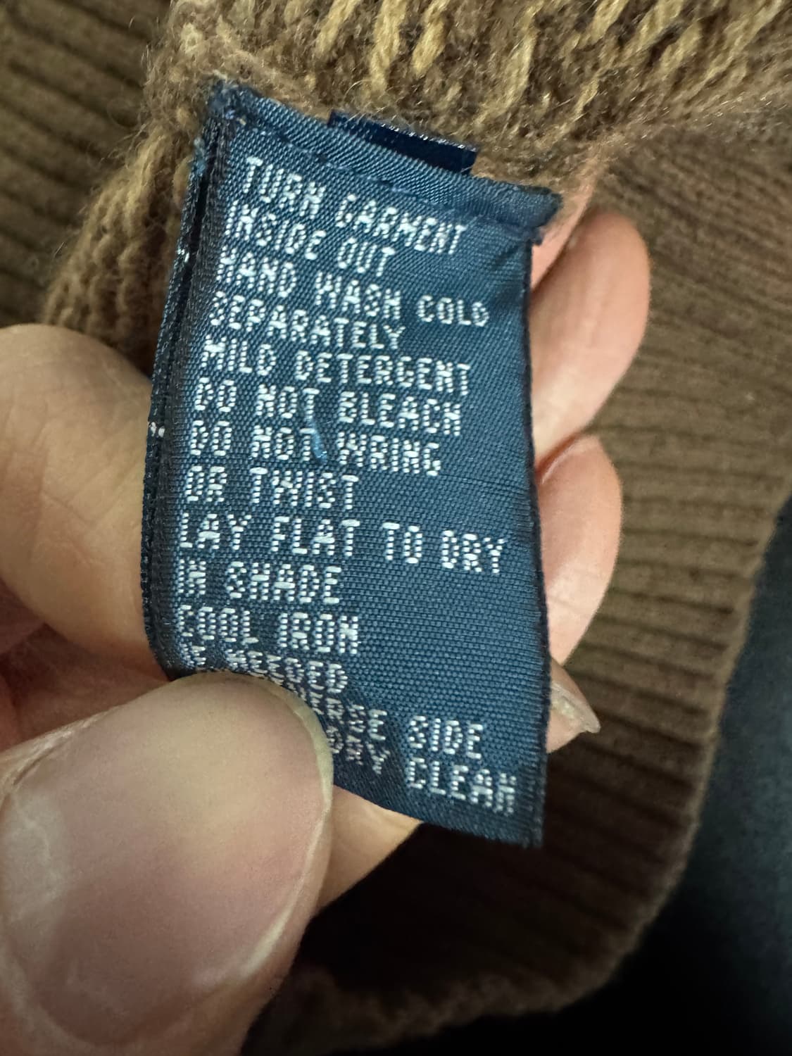 폴로 랄프로렌 캐시미어 혼용 엘보 패치 숄카라 니트 상품이미지5