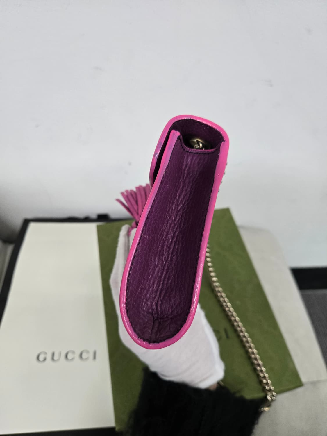 [보증서 정품] 구찌 홀스빗 태슬 체인 크로스백 상품이미지2