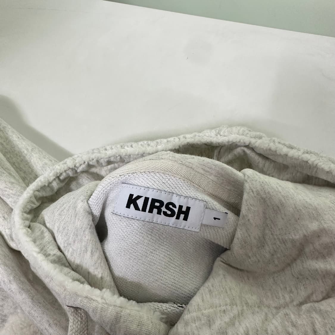 OS 키르시 오버핏 오트그레이 스웻코튼 크롭후드티 상품이미지4