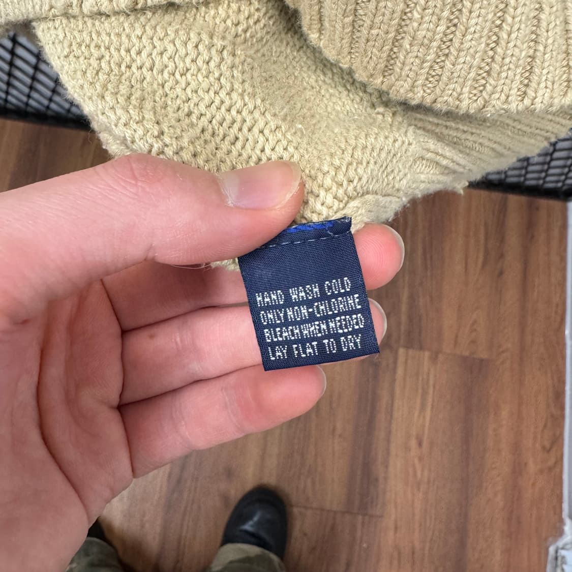 폴로 랄프로렌 니트 가디건 네이비 포니 포인트 베이지 상품이미지7