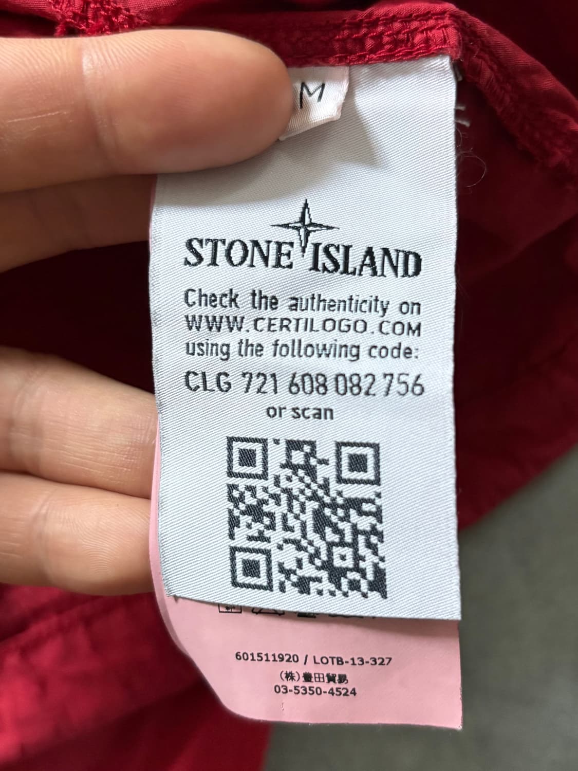 Stone-Island 스톤아일랜드 레드 컬러 와펜 셔츠 자켓  상품이미지5