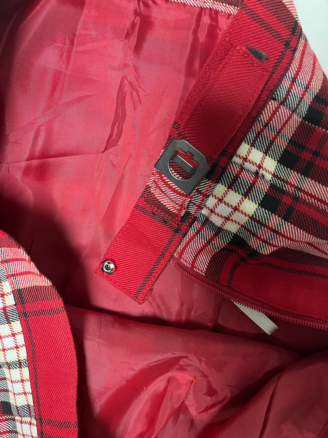 [나나펑크깔/스쿨룩] 레드체크 스커트 상품이미지2