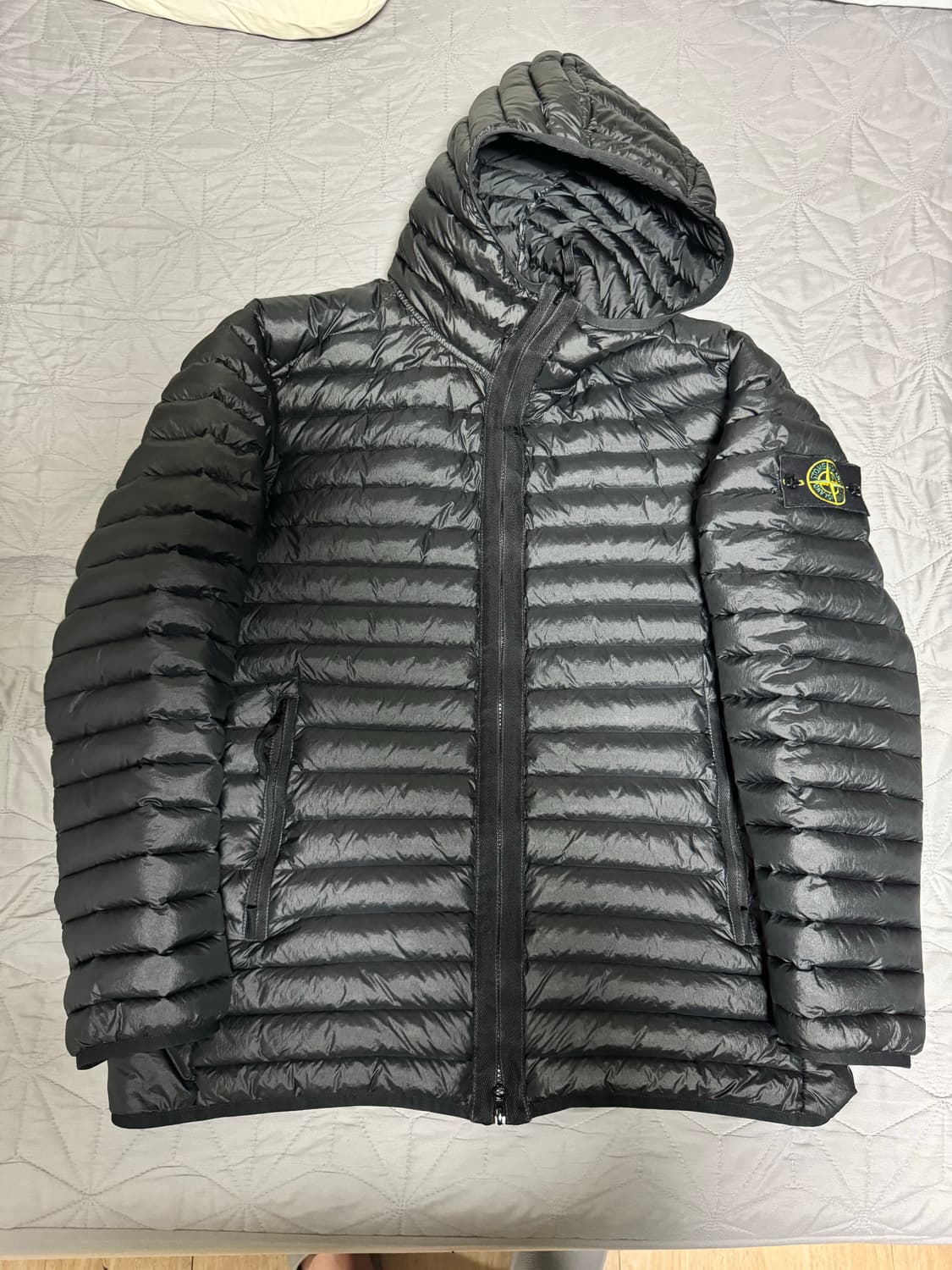 [XL] 스톤아일랜드 룸우븐 경량패딩 후드 집업 자켓 롱패딩 상품이미지1