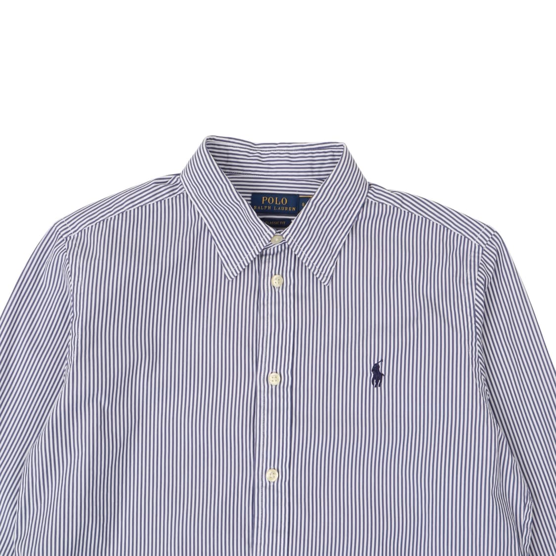 폴로 랄프로렌 QR 블루 스트라이프 클래식핏 셔츠 상품이미지3
