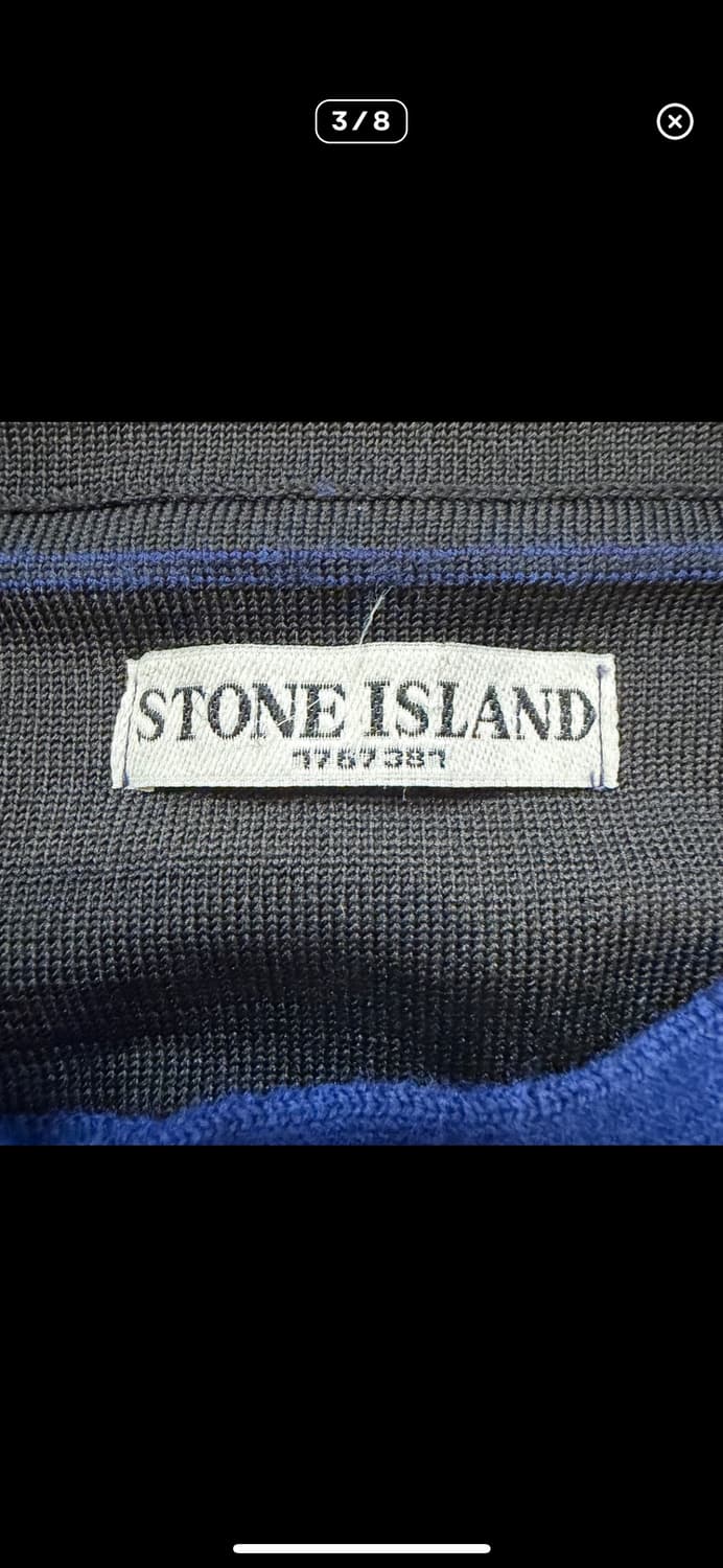 Stone island 블루 크루넥 울 니트 상품이미지3