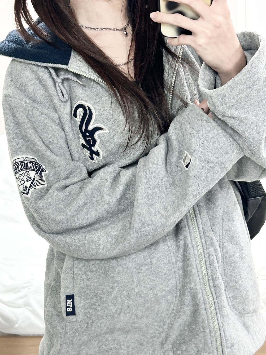 MLB 화이트삭스 그레이 플리스 자켓 상품이미지1