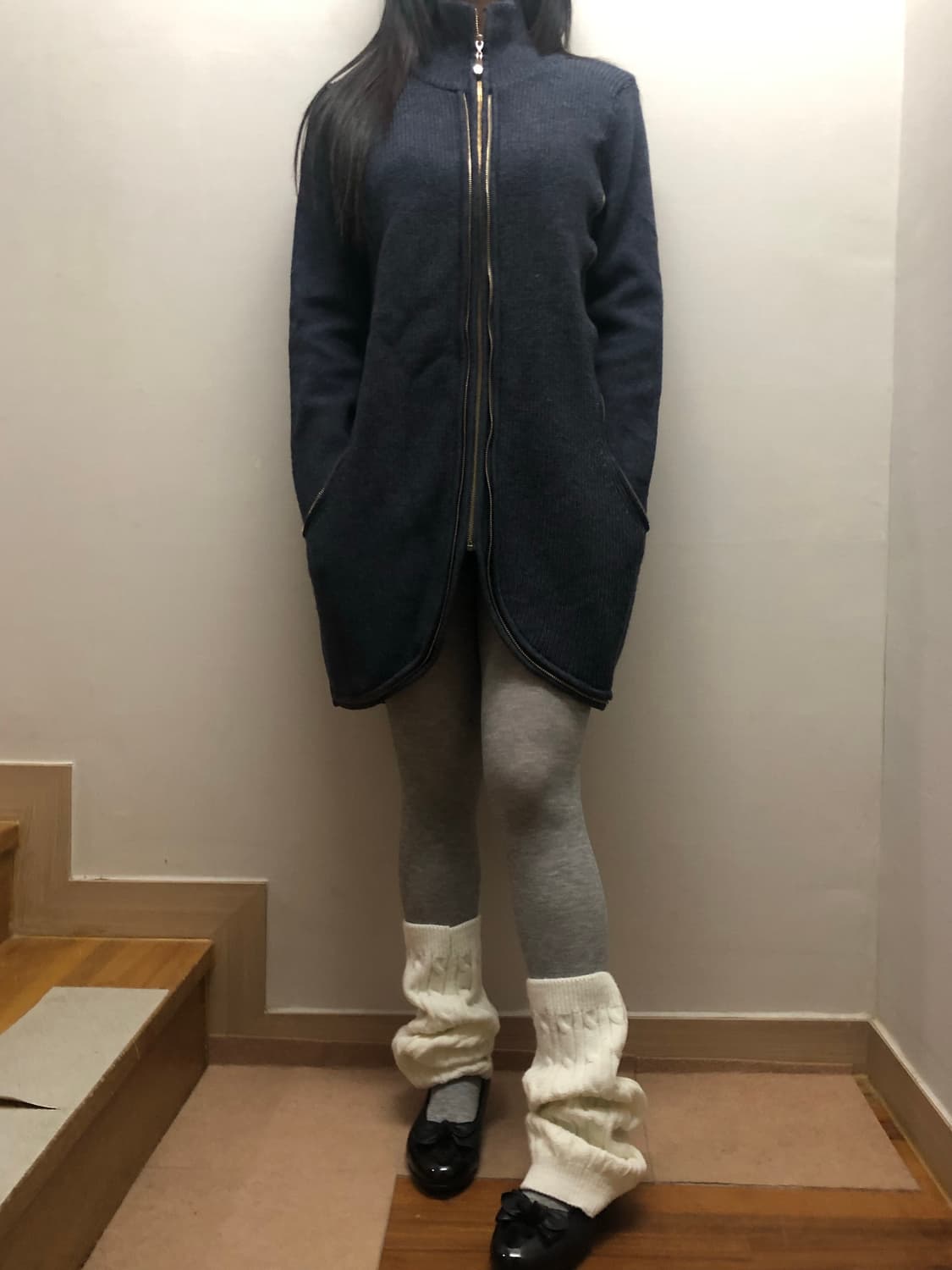 빈티지 그레이 펑크 원피스 상품이미지5