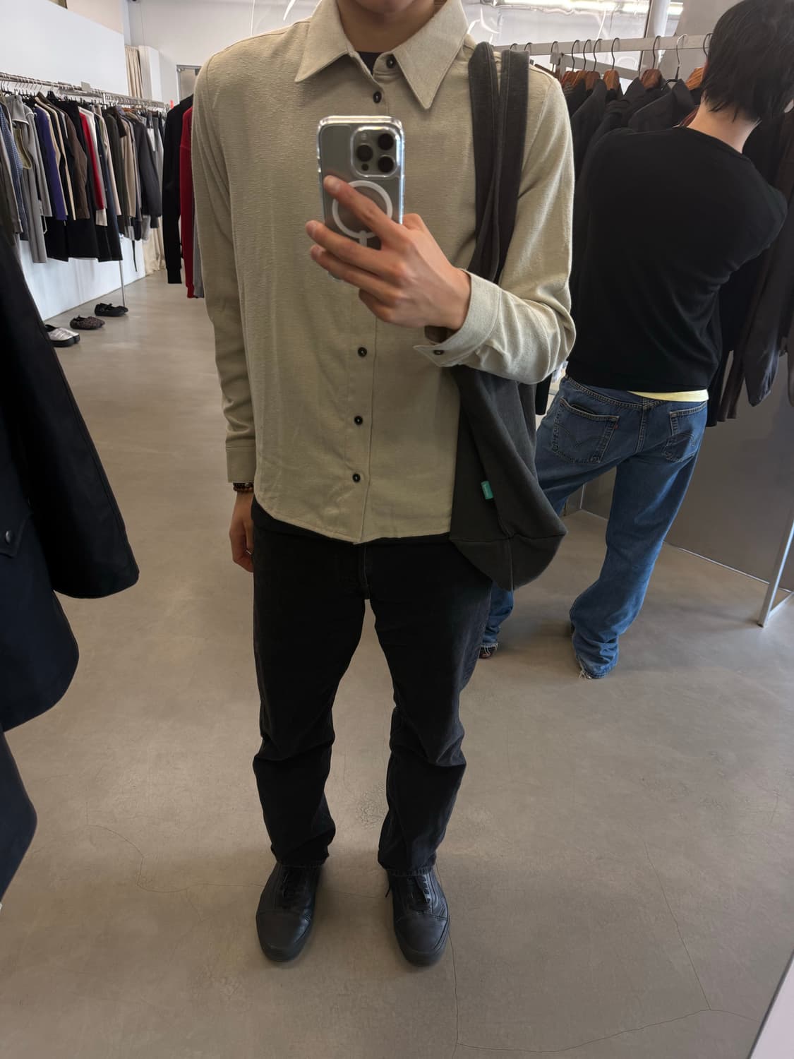 LES seim tailored shirt(beige) 2사이즈 상품이미지1