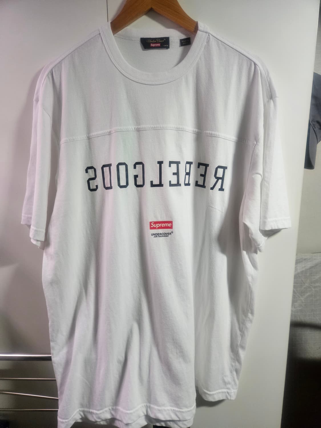 슈프림 x 언더커버 풋볼 탑 반팔티 라지. 상품이미지1